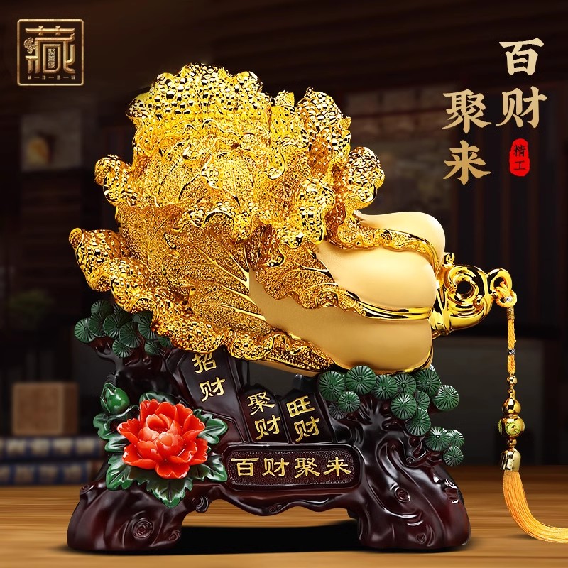 富と繁栄を引き寄せるキャベツの飾り、リビングルームのオフィスのレジの装飾、開店式の贈り物