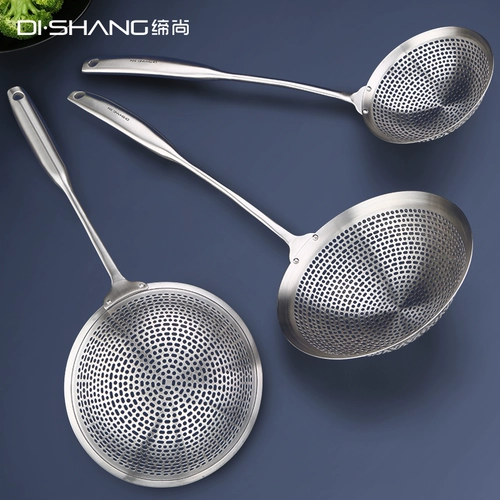 Дуршлаг из нержавеющей стали 304, бытовая кухонная ложка для лапши, сито, забор, сетчатая ложка, большая жареная во фритюре большая ложка-фильтр для горячей кастрюли