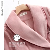 Мужской демисезонный фланелевый коралловый бархатный банный халат для влюбленных, флисовая удерживающая тепло осенняя пижама