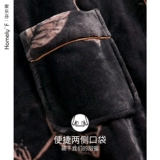 Демисезонная фланелевая бархатная утепленная пижама, большой зимний коралловый бархатный банный халат, оверсайз