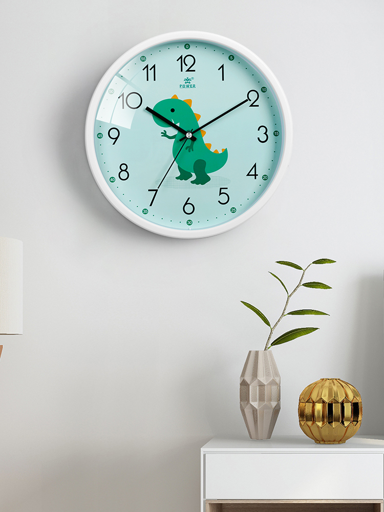 Overlord children's room Bedroom wall clock Living room silent hanging watch Cartoon pattern creative quartz clock Kindergarten teaching clock