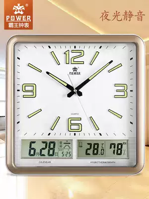 Overlord calendar big wall clock Living room 20 inch creative clock Modern fashion Perpetual calendar luminous silent quartz clock