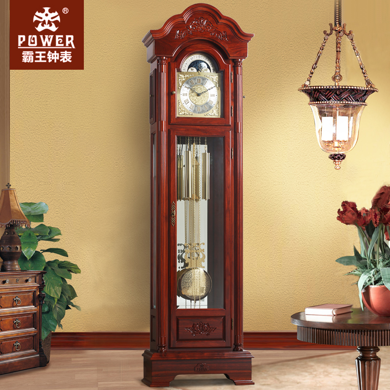 Barking solid wood machinery landing bell German Hermler imported core European style clock China retro big seat clock