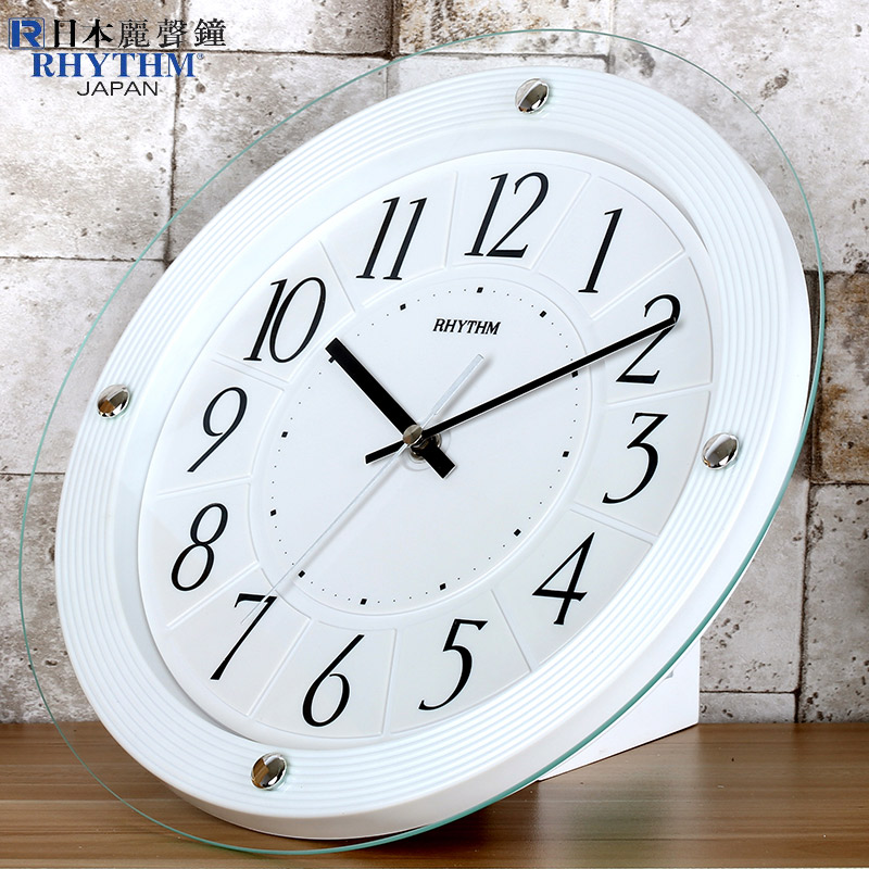 RHYTHM Lising hanging clock Living room Creative transparent hanging table mute clock import Japanese style quartz clock modern minima