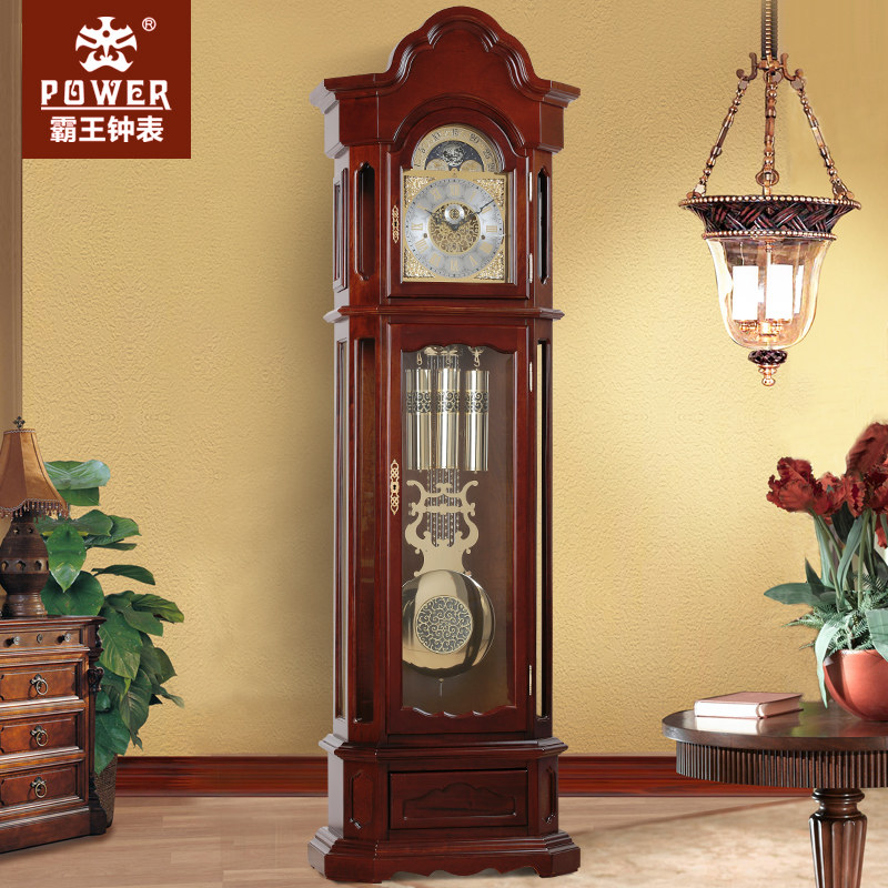 Overlord floor clock living room European-style grandfather clock German hermle Hermler movement vintage mechanical solid wood standing clock