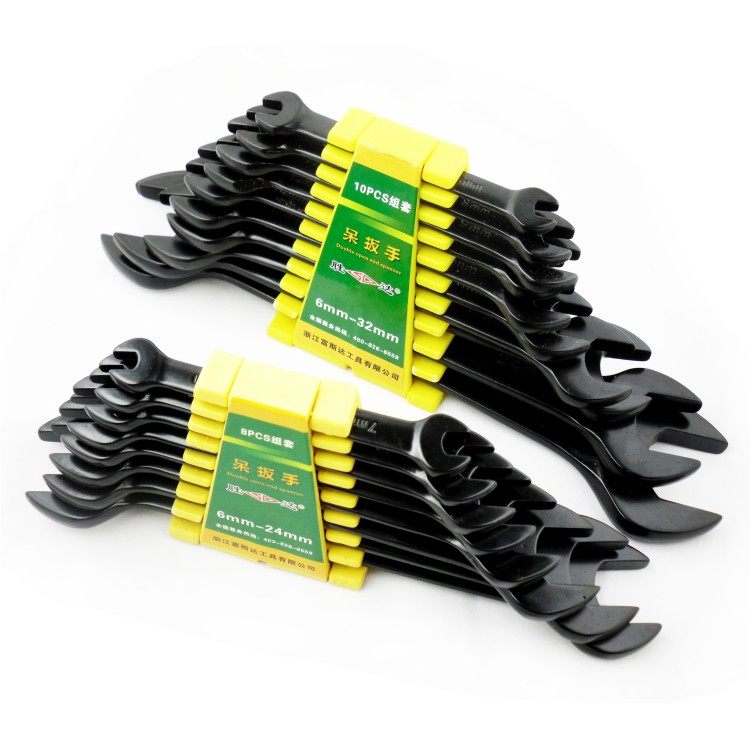 SD Shengda Double Ended Wrench Tool Combination Set Machined Fork Wrench Nut Dull Board Set