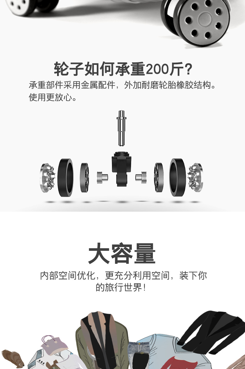 Hộp hành lý khung nhôm xe đẩy trường hợp nữ vali nam bánh xe phổ quát 20 sinh viên Hàn Quốc 24 mật khẩu hành lý hộp 26 inch vali keo