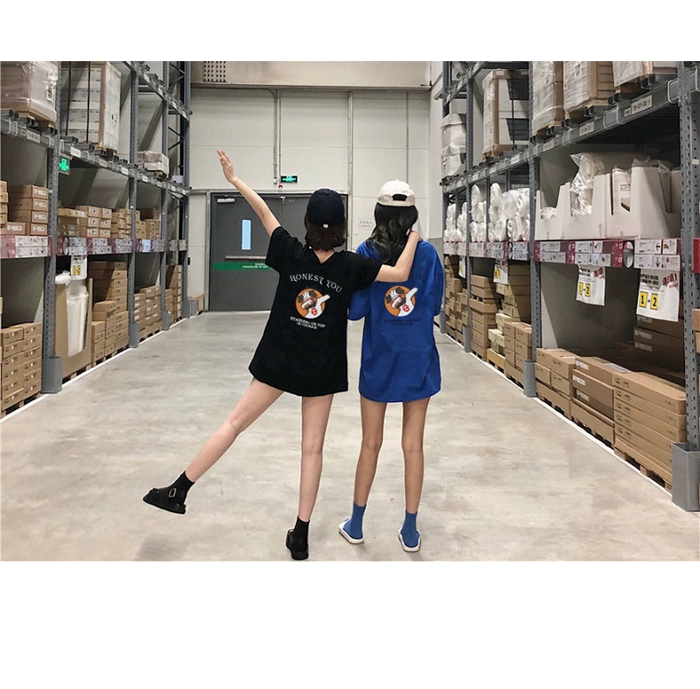 Chiếc áo thun nữ thiếu thân ngắn tay phiên bản Hàn Quốc của cô gái hip-hop hoang dã đẹp trai mát mẻ mát mẻ thủy triều