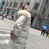 2018 mới xuống quần áo cotton học sinh buông áo khoác dày mùa đông trong phần dài của quần áo cotton nữ dài đến đầu gối mẫu áo phao đẹp