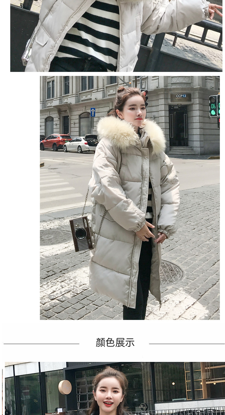 2018 mới xuống quần áo cotton học sinh buông áo khoác dày mùa đông trong phần dài của quần áo cotton nữ dài đến đầu gối áo phao lót lông