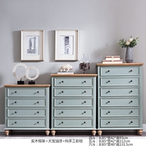 American living room solid wood chest drawers simple drawer combination bedroom country drawer storage chest cabinet