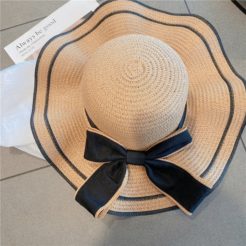 Women's Simple Style Bow Knot Big Eaves Straw Hat display picture 9