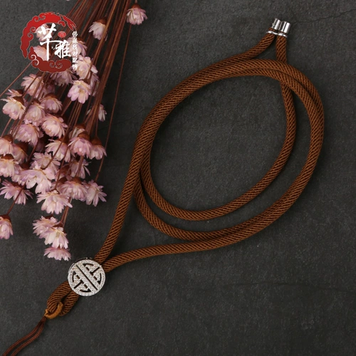 芊雅 Подвеска, ремешок, ожерелье из шнура подходит для мужчин и женщин, серебро 925 пробы, простой и элегантный дизайн