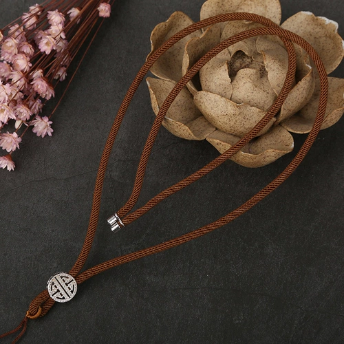 芊雅 Подвеска, ремешок, ожерелье из шнура подходит для мужчин и женщин, серебро 925 пробы, простой и элегантный дизайн, женский стиль