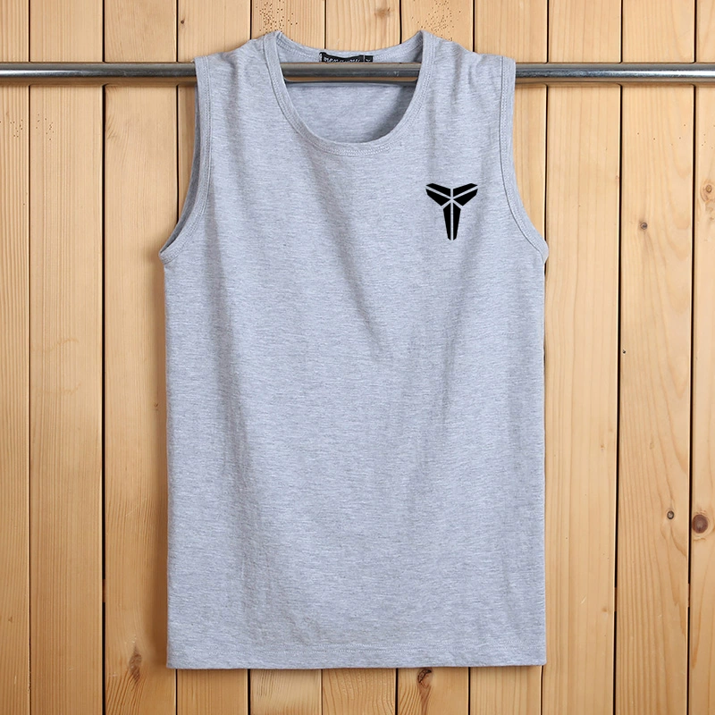 Áo thể thao đặc biệt hàng ngày áo thun nam tay áo cotton thoáng khí rộng vai mùa hè thanh niên buông thả - Áo vest cotton áo ba lỗ gym