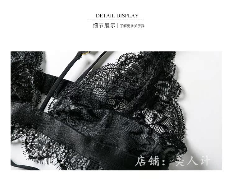 Garter set đồ lót châu Âu và Mỹ gợi cảm vớ dài gợi cảm tiếp viên ba điểm Sao ren eo cao đồ lót nam nữ