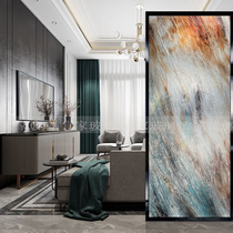 Вход Xuanguan Art Glass Abstract American Oil Painting Glass Partition Screen Room Suving Room