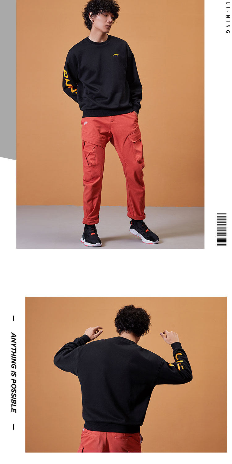 Li Ning, утепленная зимняя толстовка с капюшоном, спортивный костюм, куртка, с вышивкой 