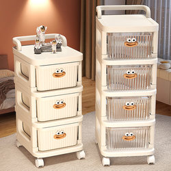 Snack Storage Rack Trolley Floor Multi-Layer For Home Storage Rack Drawer Type Movable kids Toy Storage Cabinet