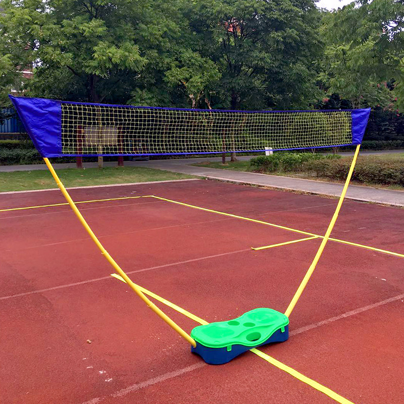 Portable simple badminton net rack folded containing type mobile mesh column simple child parenting teaching aid-Taobao