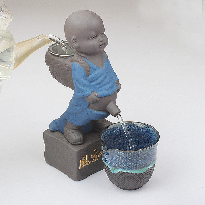Urinary children's urine tea pet children's little monk tea filter tea maker fine stainless steel tea leaking through the net creative retro personality tea play