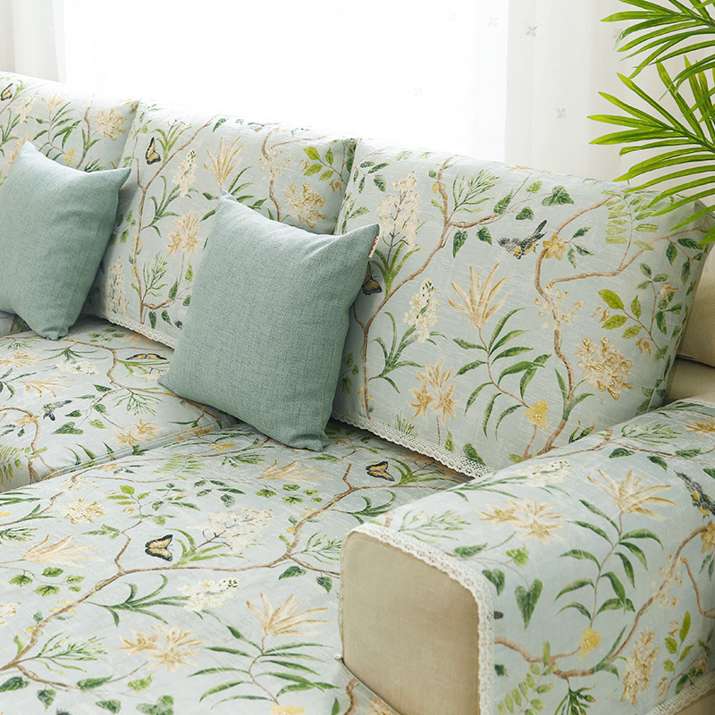 Sofa cover for full bag sofa cover towels cover cloth sofa cushion full cover Non-slip cloth Art All season American Flower Bird