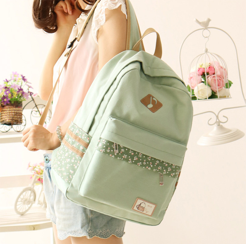 School bag Female primary school students junior high school students Korean version of high school students Japanese simple canvas backpack new casual backpack