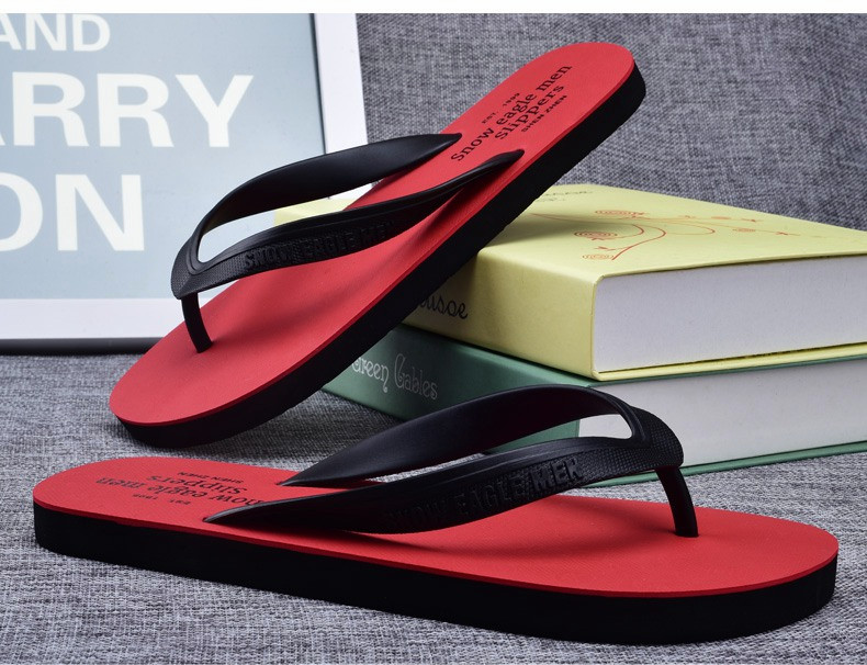 Mùa hè Hàn Quốc phiên bản của xu hướng flip-flops nam không trượt chân cao su ngoài trời giải trí bãi biển dép và dép đi ...