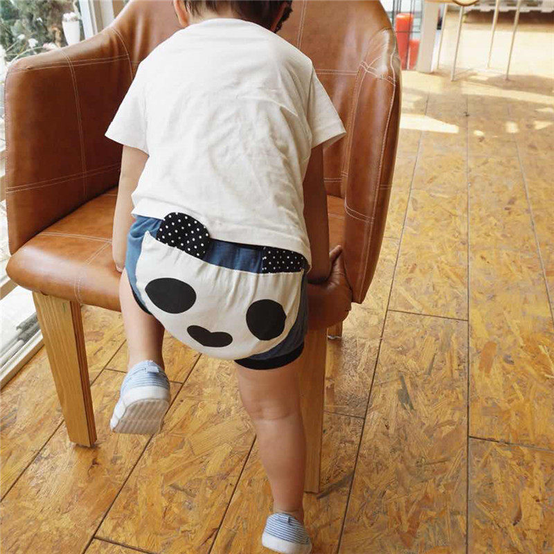 Ins hot summer models boys and girls baby three-dimensional shape cute animal shorts children panda cotton shorts