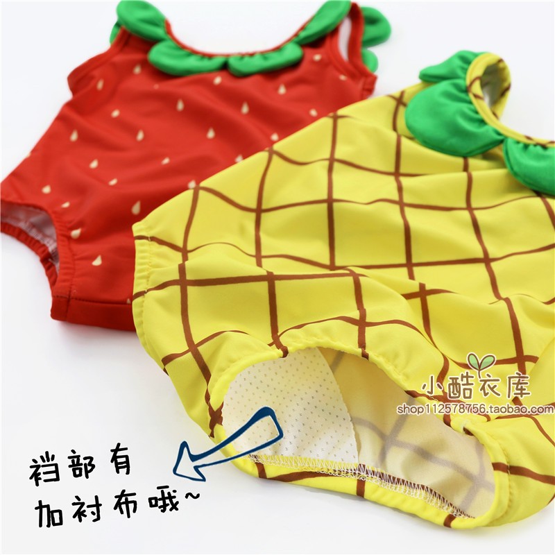 Ins mẫu nổ mùa hè bé trai và bé gái spa dễ thương hình trái cây áo tắm trẻ em dâu tây dứa áo tắm một mảnh quần áo trẻ sơ sinh