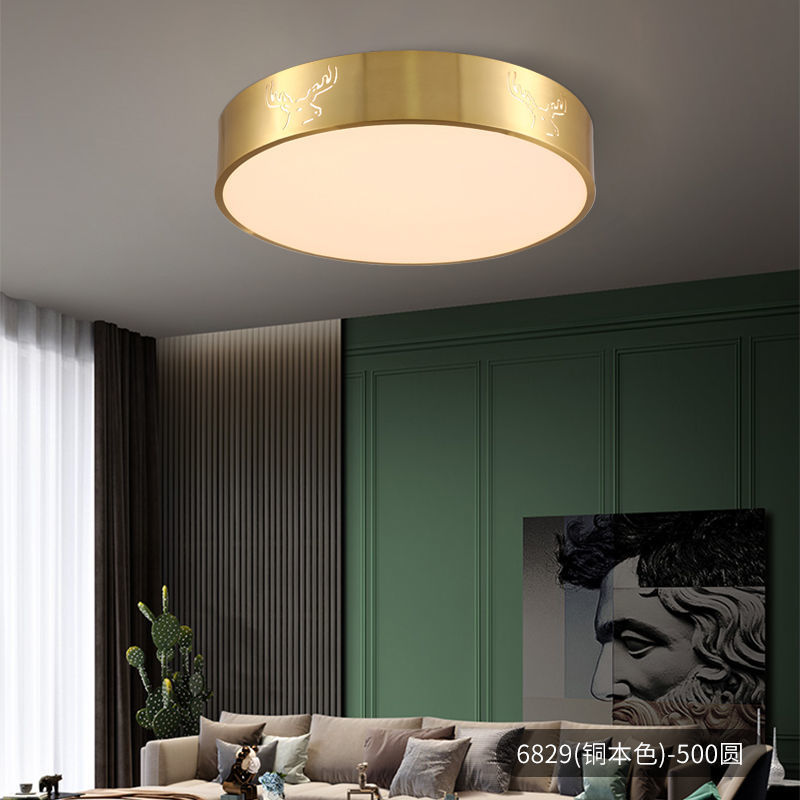 Designer copper frame deer head ceiling light led room light modern commercial room living room light bedroom copper lamps