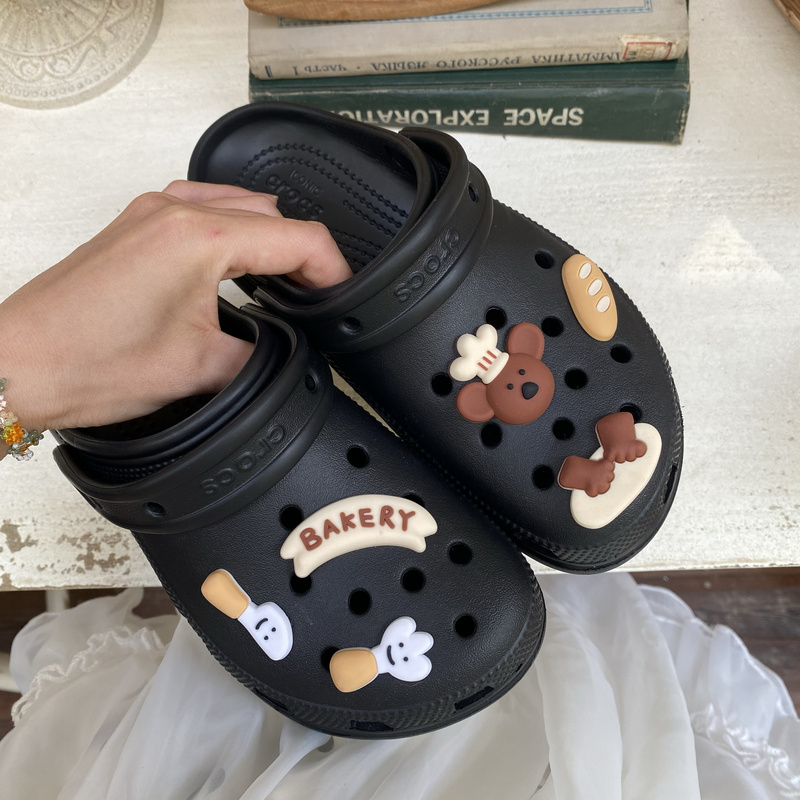 Chestnut Bear Baker Crocs Shoe Charms Baking Theme Zhibixing Chestnut Bear Baker Crocs Shoe Charms Baking Theme Zhibixing
