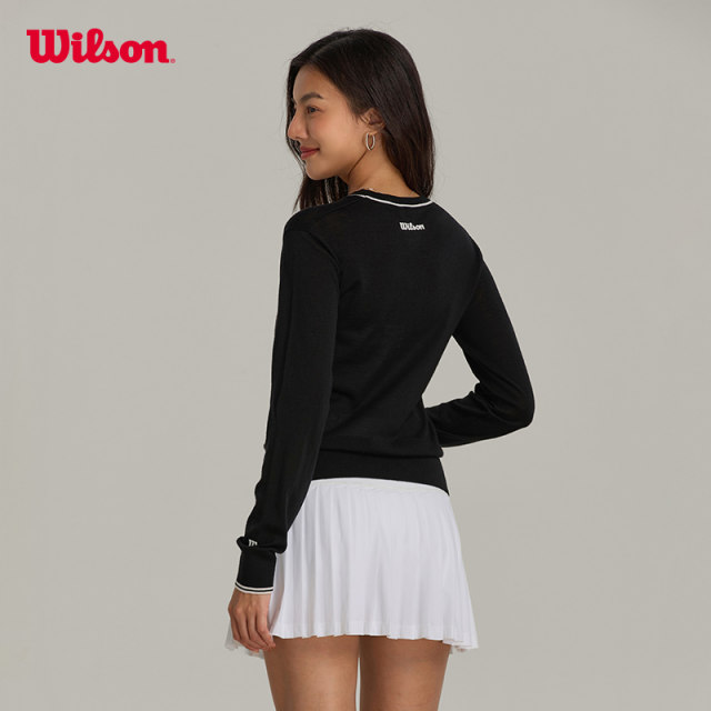 Wilson official 24 spring new women's BENNETT skin-friendly breathable wool knitted long sleeves