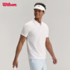 Wilson Official Summer Men's Sports Fly-Knit Technology Skin-Friendly Soft Tennis Knit Short-Sleeve Polo