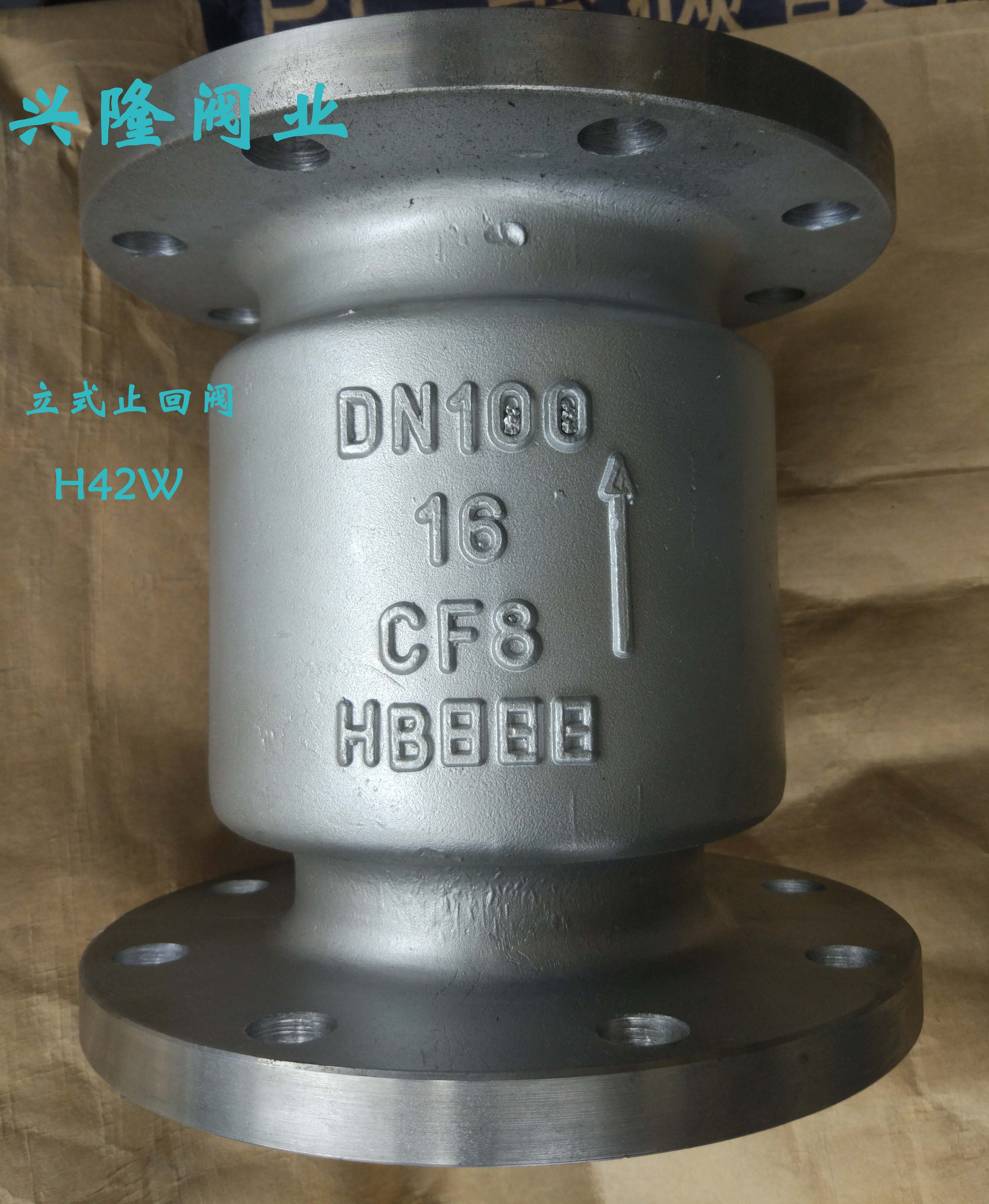 H42W-16P vertical check valve stainless steel lifting backstop valve flange upright backstop valve 50 65 80100