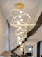Chandelier for Duplex Living Room with Open Space, 2026 New Model, Large Chandelier for Villa with Open Space, Loft High Ceiling Staircase Light