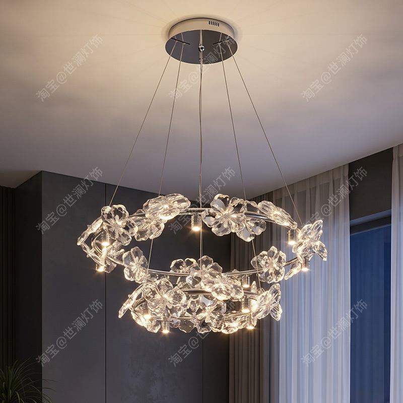 French-Style Crystal Living Room Chandelier 2026 New High-End Simple Bedroom Crystal Chandelier Light Luxury Floral Dining Room Lamp French-Style Crystal Living Room Chandelier 2026 New High-End Simple Bedroom Crystal Chandelier Light Luxury Floral Dining Room Lamp