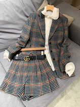 Meet all the imagination of fruit powder ~ rare heavy dyed woven plaid wool suit cover