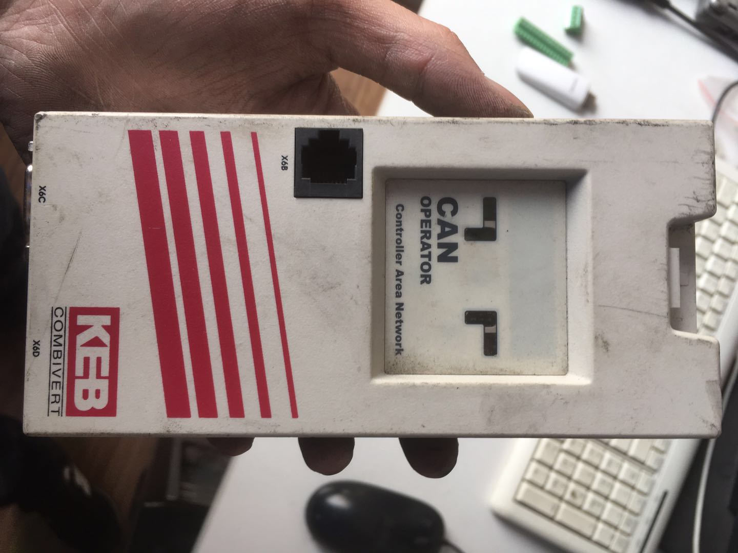 Dismantling used Kobe KEB inverter communication panel 00F5060-5110 function intact