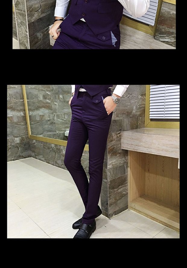 Trang phục chú rể phù hợp với áo ba lỗ nam bốn mùa phù rể Xiaoxi Slim quần áo nam 