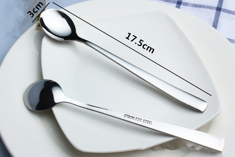 Muỗng gia dụng inox 304 dài tay cầm thìa nhỏ khuấy que sáng tạo dễ thương pha cà phê thìa gia vị - Cà phê bình pha cà phê cold brew