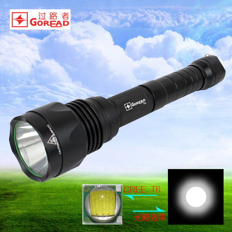 Y31 light bulb with bright light LED flashlight 18650 charged outdoor far-shot riding cross-country light camping light