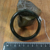 No. 1620 Hami Xinjiang dark green olive meteorite bracelet ring 58mm magnetic