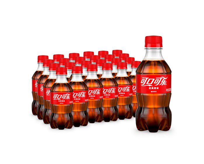 Two boxes of Coca-Cola Coca-Cola soda carbonated beverage 300ml * 24 bottles of new and old packaging random