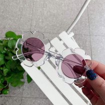 Childrens sunscreen sun glasses baby UV sunglasses Korean version of small flowers children cute shape glasses tide