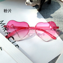 Children sun glasses girl Light fashion sunglasses baby love shape summer UV sunglasses