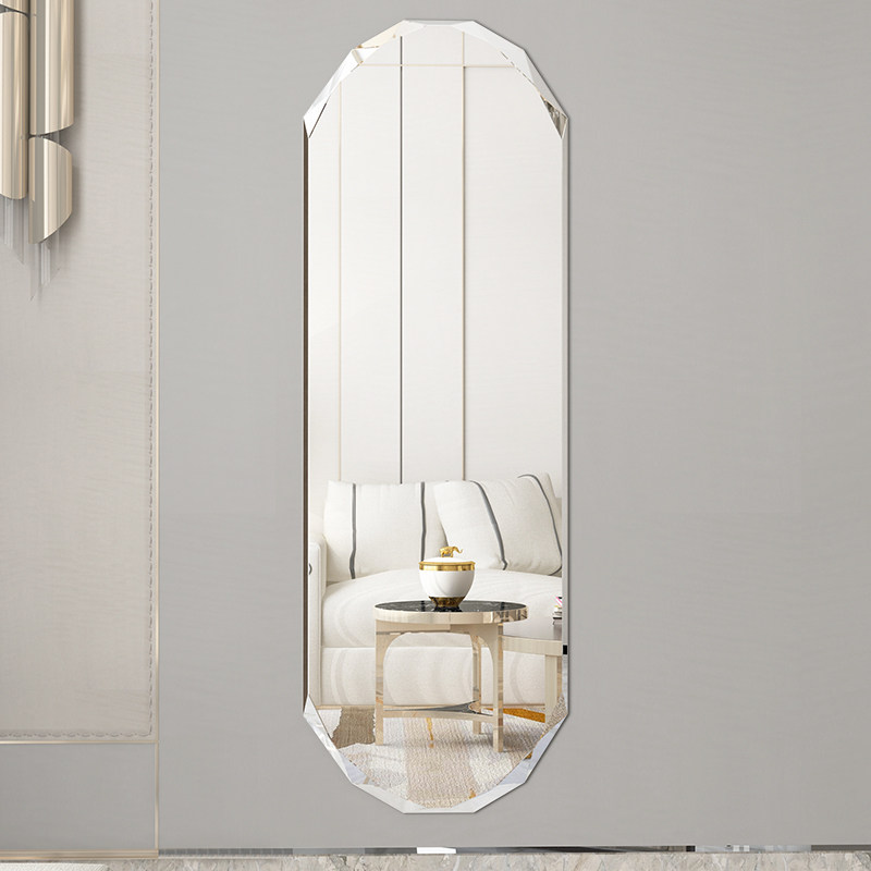 Full Body Mirror Sticker Wall One Piece Wall Hanging Wall Body Mirror Ins Wind Profiled Nordic Home Adhesive Full Body Mirror Long