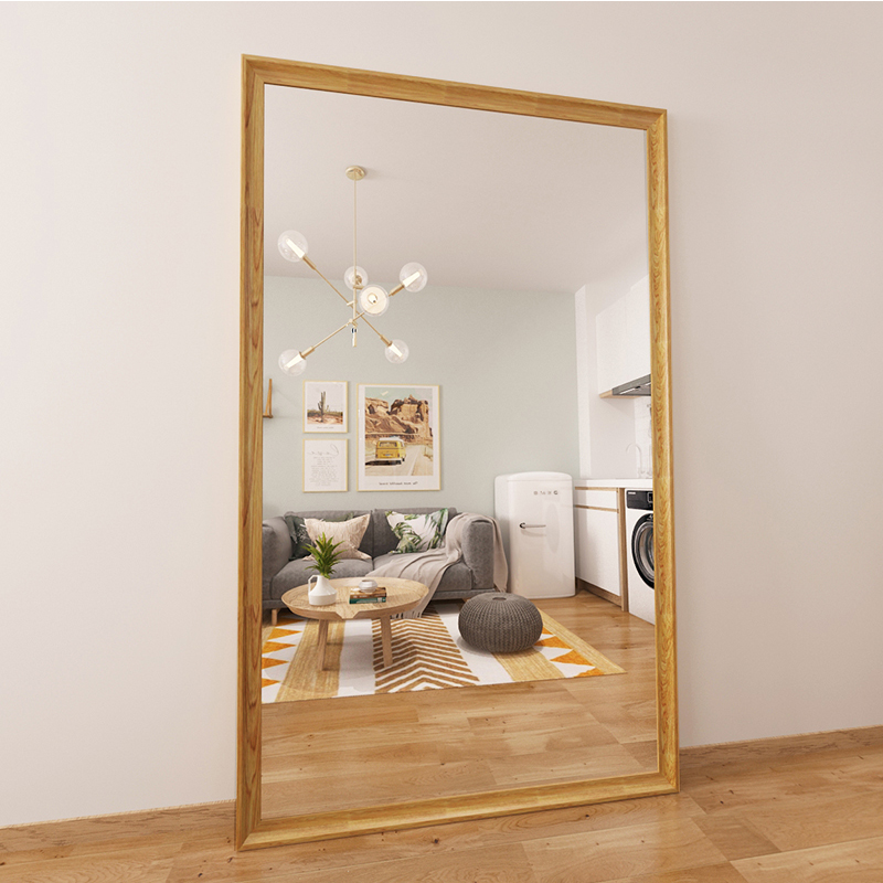 Clothing store mirror Full-length full-length mirror Floor-to-ceiling mirror Thin beauty dancing Oversized solid wood fitting mirror ins wind
