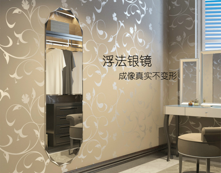 Gương treo tường kiểu Bắc Âu Gương phòng khách hiện đại treo tường đơn giản - Gương gương màu trà
