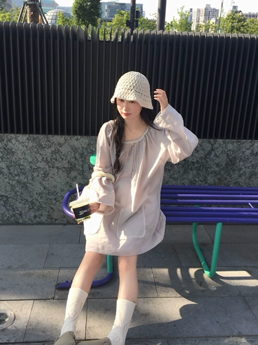 Laori Taro Winning Girl Cotton Maxian Cotton Win -Коттон Платье Грейс Свободная юбка